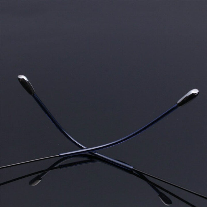 Brightzone Men's Sunglasses Oval Titanium Rimless Polarized 1258 Rimless Brightzone