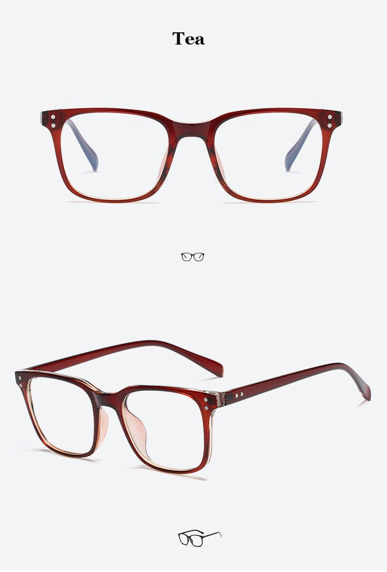 Hotochki Unisex Full Rim TR-90 Resin Square Acetate Frame Eyeglasses 5025 Full Rim Hotochki