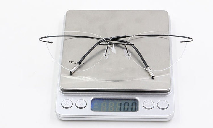 Bclear Women Rimless Cat Eye Memory Titanium Eyeglasses 2003 Rimless Bclear