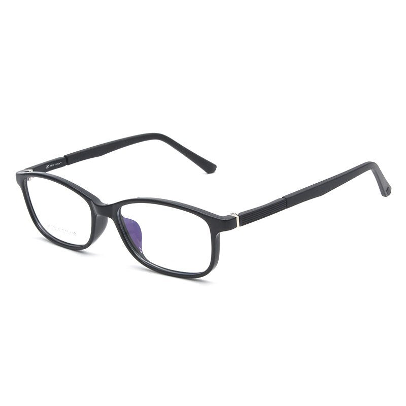 Reven Jate Unisex Full Rim Square Acetate Eyeglasses S1015 Full Rim Reven Jate Black
