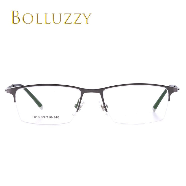 Unisex Titanium Eyeglasses Half Rim Frame T018 Semi Rim Bolluzzy   