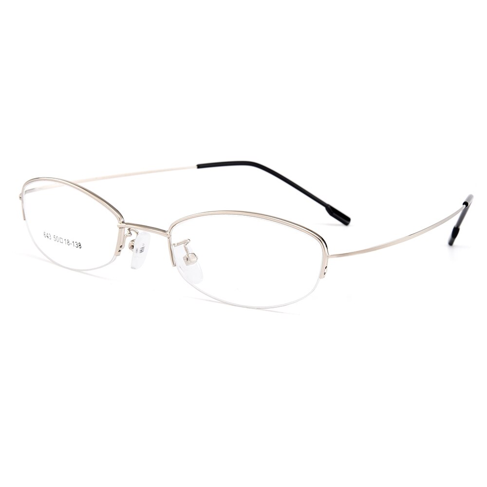 Gmei Women's Eyeglasses Semi Rim Memory Titanium Alloy Y643 Semi Rim Gmei Optical