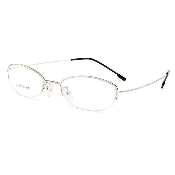 Gmei Women's Eyeglasses Semi Rim Memory Titanium Alloy Y643 Semi Rim Gmei Optical