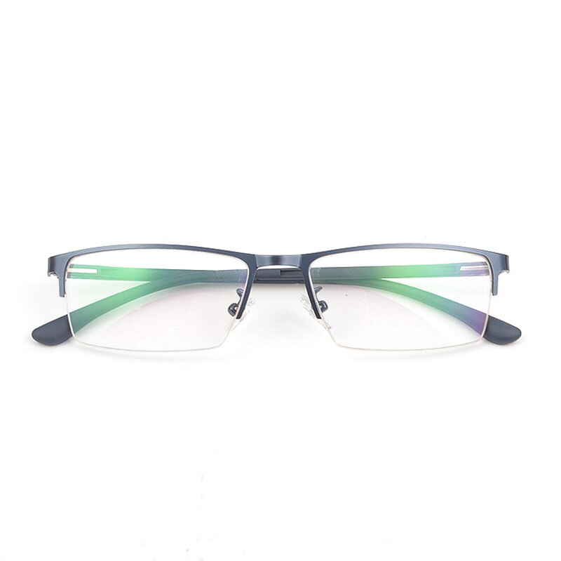Bclear Men's Semi Rim Square Alloy Eyeglasses A1508 Semi Rim Bclear gray
