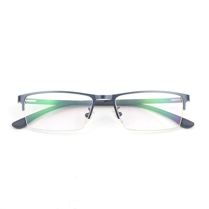 Bclear Men's Semi Rim Square Alloy Eyeglasses A1508 Semi Rim Bclear gray