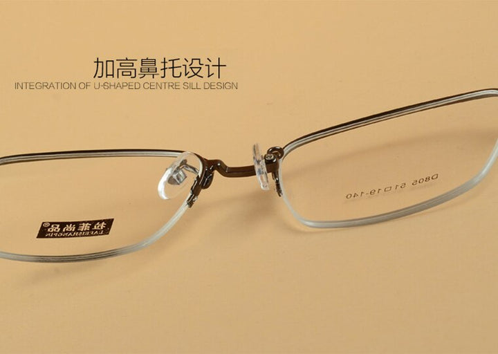 Unisex Semi Rim Alloy Frame Eyeglasses D805 Semi Rim Bclear