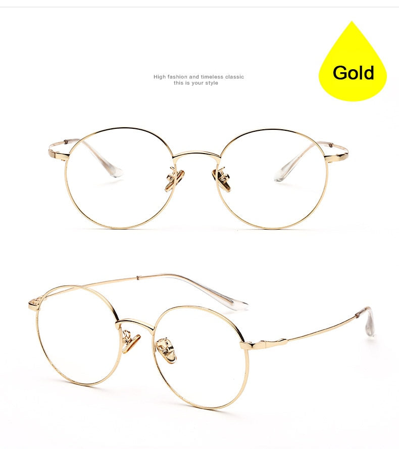 Hotochki Unisex Full Rim Round Alloy Frame Eyeglasses 77507 Full Rim Hotochki
