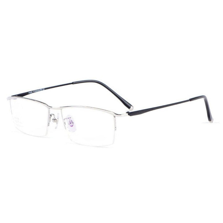 Hotochki Women' Full Rim Titanium Frame Eyeglasses J85148 Full Rim Hotochki Silver