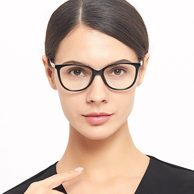 CCspace Unisex Full Rim Square  Titanium Eyeglasses 45705 Full Rim CCspace