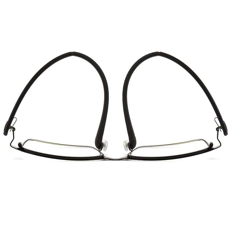 Hotochki Men's IP Electroplated Alloy Full/Semi Rim Frame Eyeglasses P9960 Semi Rim Hotochki