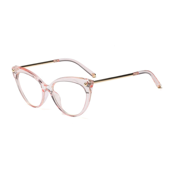 Hotony Women's Full Rim Cat Eye Acetate Frame Eyeglasses 93308 Full Rim Hotony C5