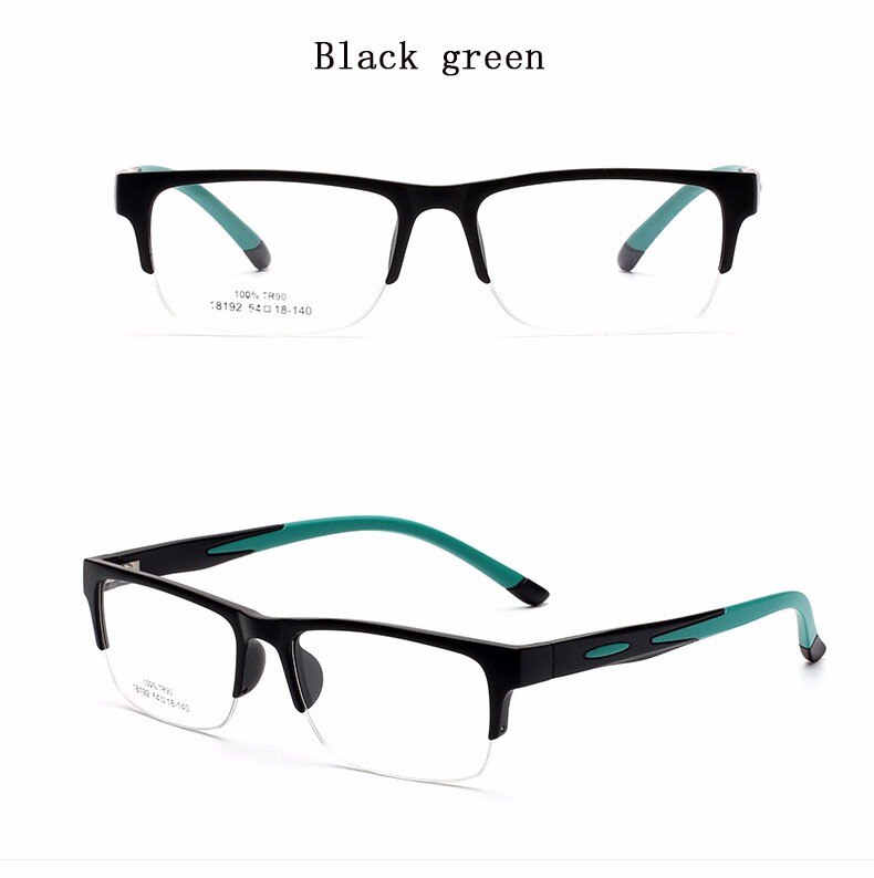 Hotochki Unisex Semi Rim TR-90 Resin Square Frame Eyeglasses 18192 Semi Rim Hotochki