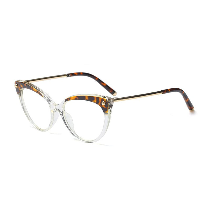 Hotony Women's Full Rim Cat Eye Acetate Frame Eyeglasses 93308 Full Rim Hotony C2