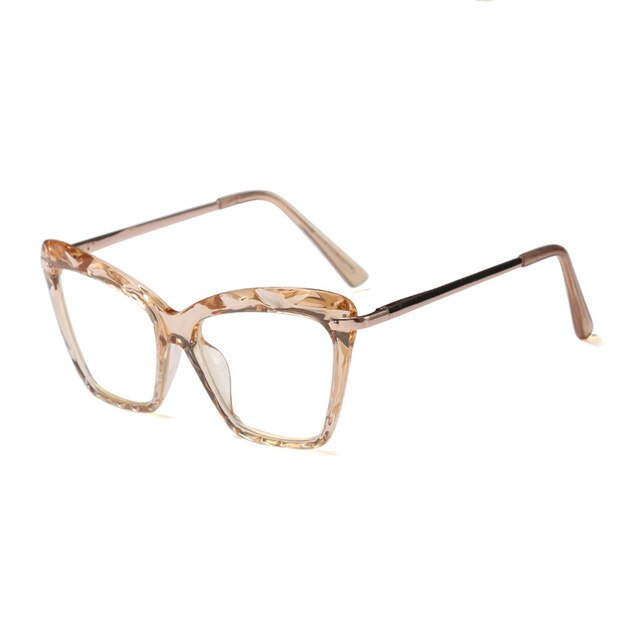 Women's Full Rim Cat Eye Acetate Frame Eyeglasses 97533 Full Rim Bclear C 5