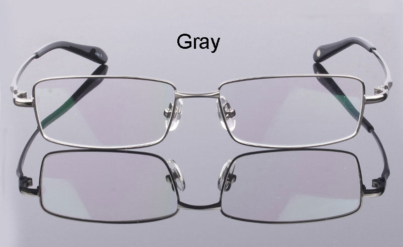 Hotochki Men's Full Rim Rectangular Titanium Frame Eyeglasses 2256 Full Rim Hotochki