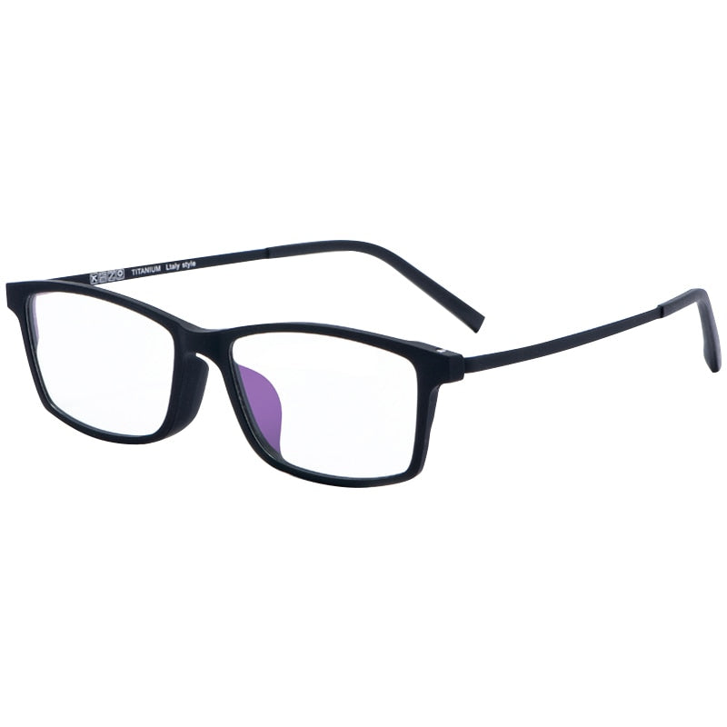 Handoer Men's Semi Rim Square Tr 90 Eyeglasses 2099 Semi Rim Handoer 2099 Black  