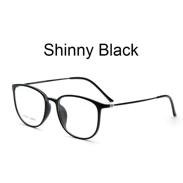 Hotochki Women's Slim Full Rim Plastic Metal Frame Eyeglasses 2212 Full Rim Hotochki Shinning Black