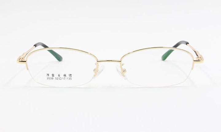 Women's Alloy Frame Semi Rim Eyeglasses 2039 Semi Rim Bclear