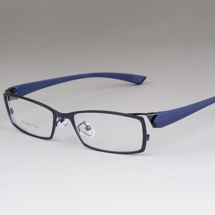 Bclear Men's Alloy Frame Full Rim Square Eyeglasses S1976 Full Rim Bclear Blue