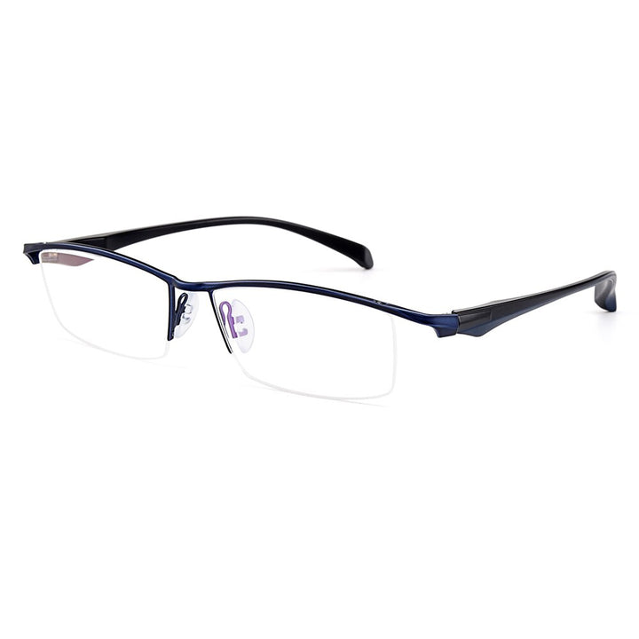 Gmei Men's Eyeglasses Semi Rim Titanium Alloy Square Y8011 Semi Rim Gmei Optical