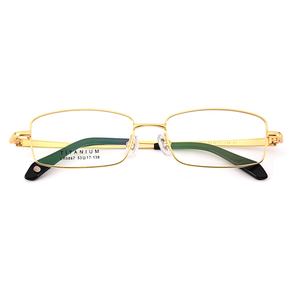 Gmei Men's Eyeglasses Ultralight 100% Pure Titanium Half Rim Lr9867 Semi Rim Gmei Optical