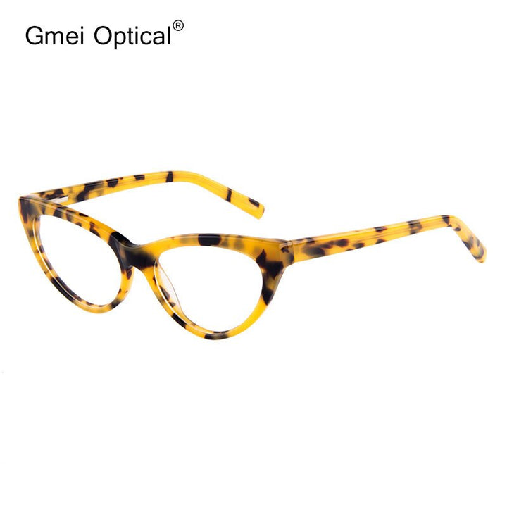 Gmei Women's Eyeglasses Cat-Eye Hypoallergenic Acetate Full Rim T8097 Full Rim Gmei Optical