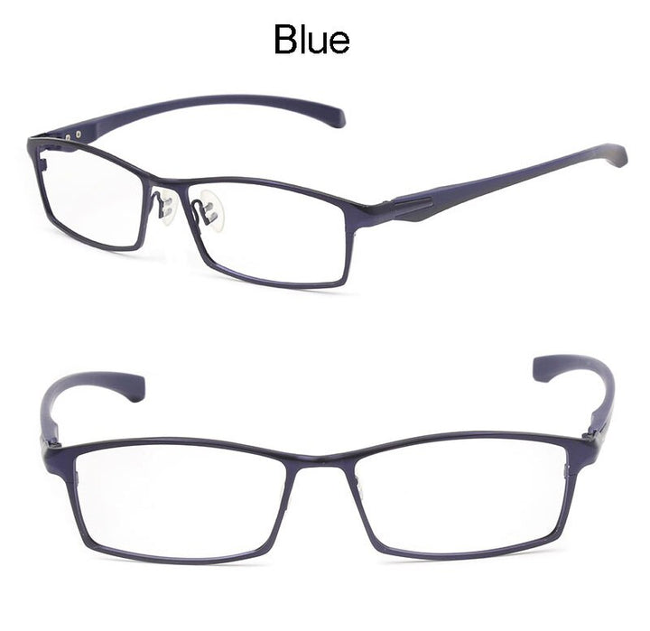 Hotochki Men's Full Rim IP Electronic Plated Alloy Metal Frame Eyeglasses Full Rim Hotochki