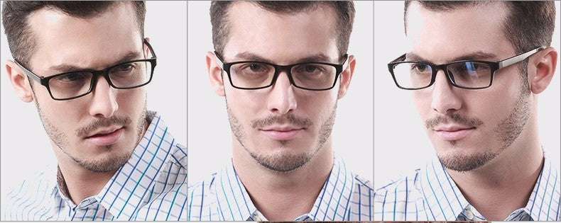 Reven Jate Unisex Full Rim Square Tr 90 Titanium Eyeglasses 1302 Full Rim Reven Jate