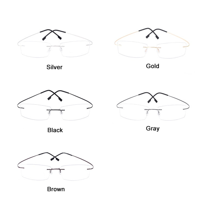 Handoer Unisex Rimless Customized Shaped Lenses Titanium Eyeglasses J0860 Rimless Handoer