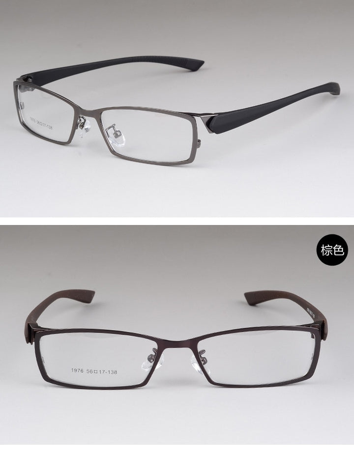 Bclear Men's Alloy Frame Full Rim Square Eyeglasses S1976 Full Rim Bclear
