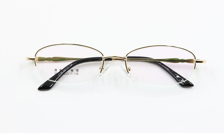 Women's Alloy Frame Semi Rim Eyeglasses 2039 Semi Rim Bclear