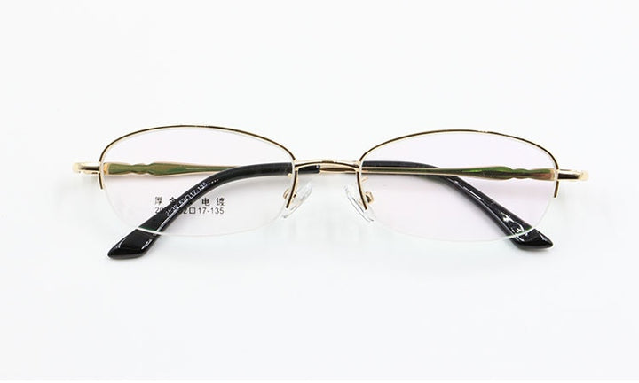 Women's Alloy Frame Semi Rim Eyeglasses 2039 Semi Rim Bclear