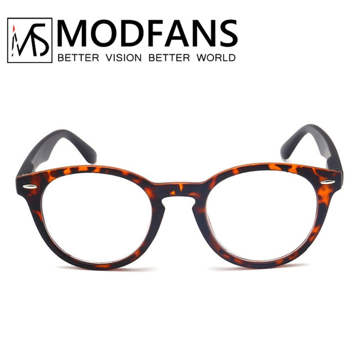 Modfans Unisex Full Rim Round Polycarbonate Reading Glasses S005 Reading Glasses Modfans