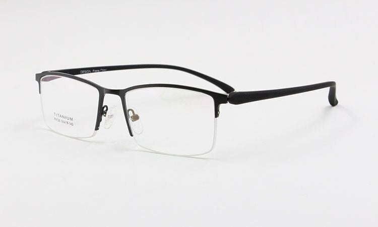 Bclear Men's Eyeglasses Semi Rim Titanium Alloy P9106 Semi Rim Bclear