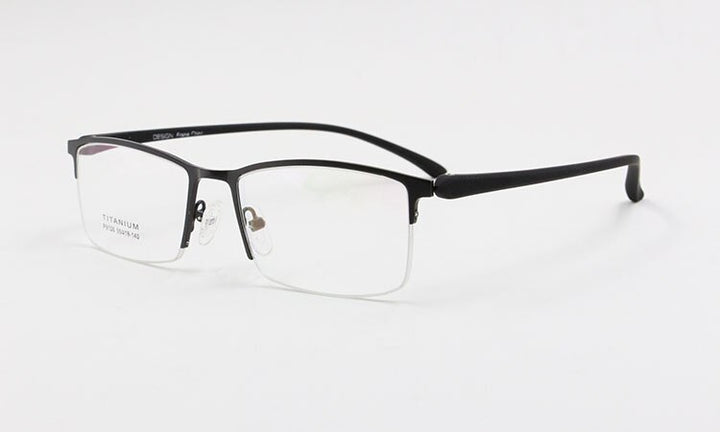Bclear Men's Eyeglasses Semi Rim Titanium Alloy P9106 Semi Rim Bclear