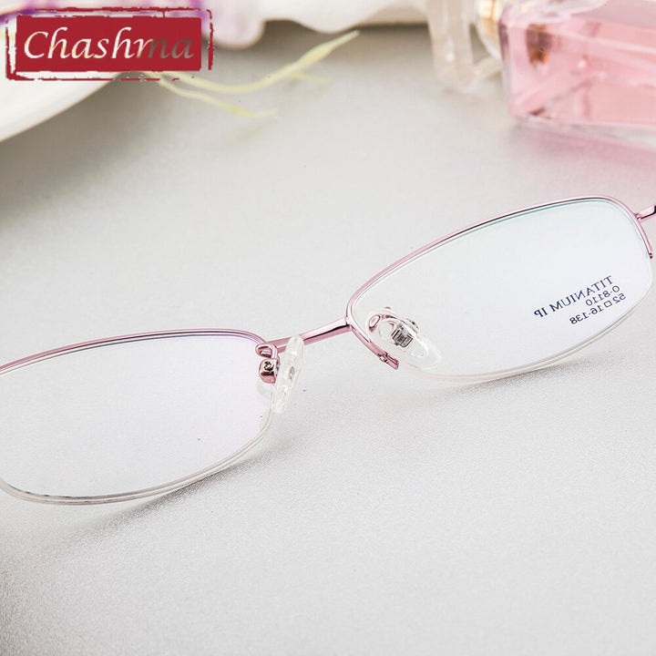 Chashma Women's Semi Rim Oval Titanium Eyeglasses 8110 Semi Rim Chashma