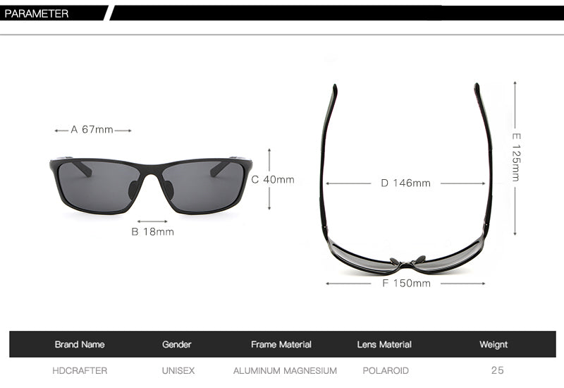 Hdcrafter Men's Full Rim Aluminum Magnesium Rectangle Frame Polarized Sunglasses L2179 Sunglasses HdCrafter Sunglasses