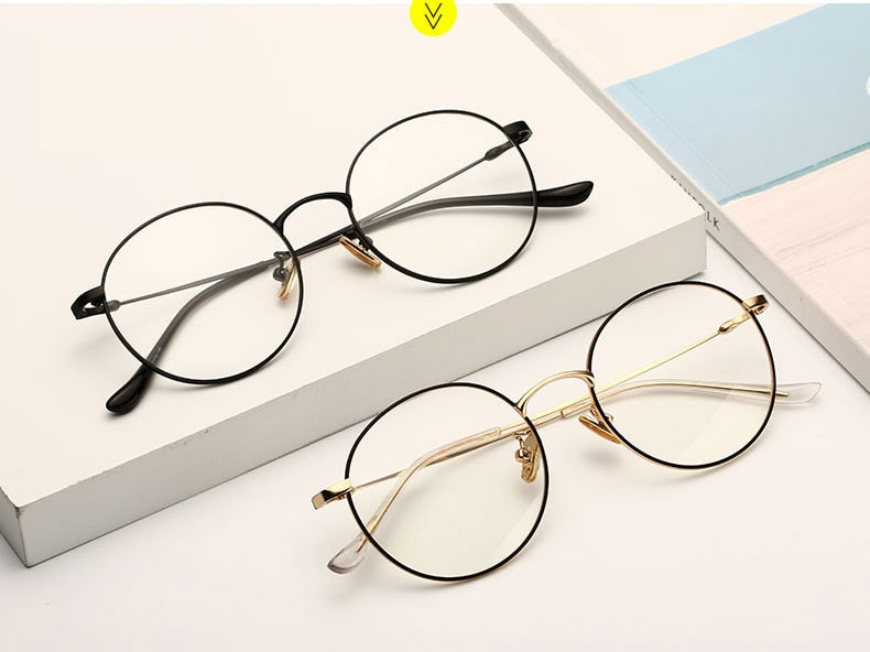 Hotochki Unisex Full Rim Round Alloy Frame Eyeglasses 77507 Full Rim Hotochki