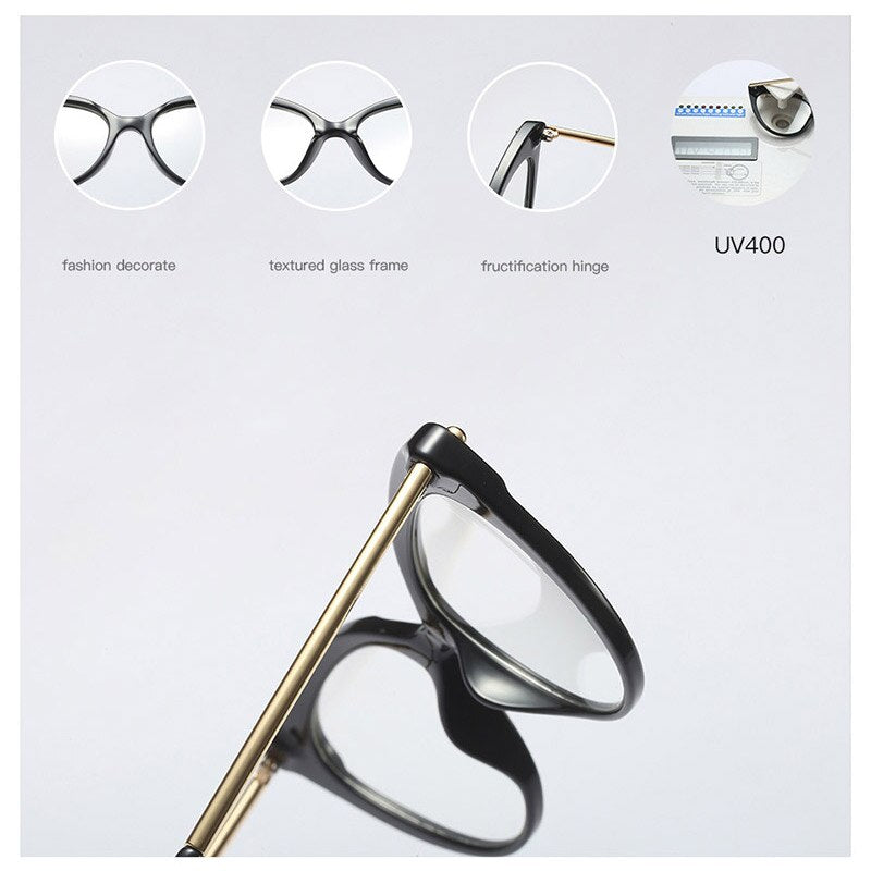 Hotony Women's Full Rim Cat Eye Acetate Frame Eyeglasses 93308 Full Rim Hotony
