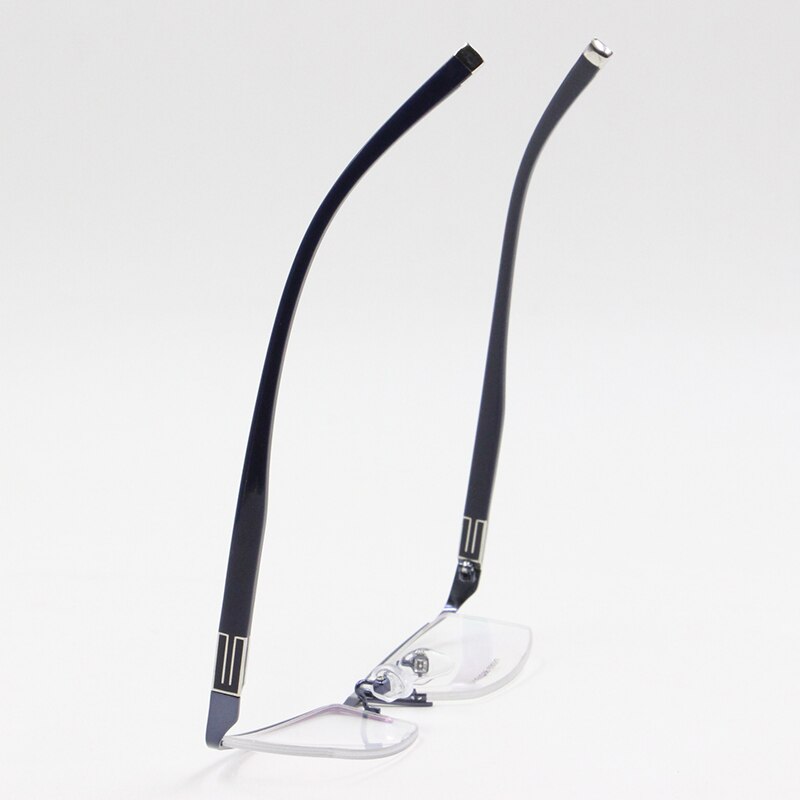 Bclear Men's Titanium Alloy Eyeglasses Semi-Rim Semi Rim Bclear