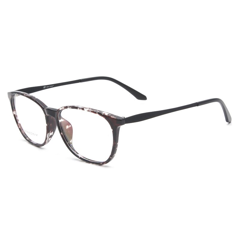 Reven Jate Unisex Full Rim Square Acetate Eyeglasses S1016 Full Rim Reven Jate Leopard