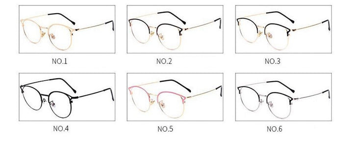 Hotochki Full Rim Cat Eye Alloy Frame Eyeglasses 9029 Full Rim Hotochki