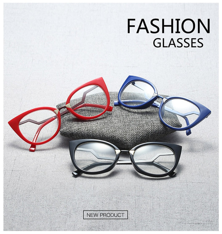 Hotony Women's Full Rim Cat Eye Acetate Frame Eyeglasses 97320 Full Rim Hotony