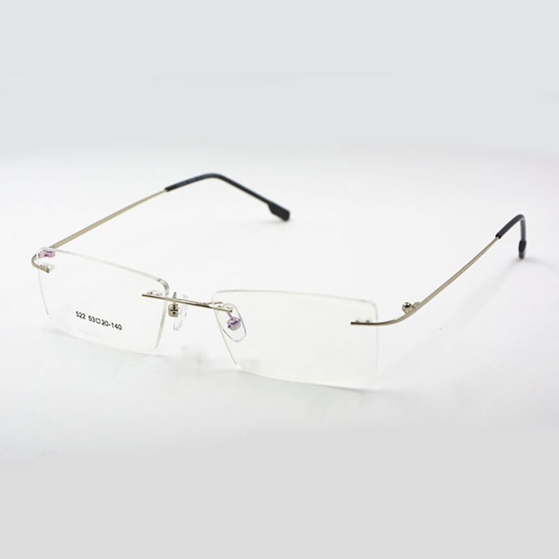 Reven Jate Unisex Rimless Square Titanium Eyeglasses R522 Rimless Reven Jate