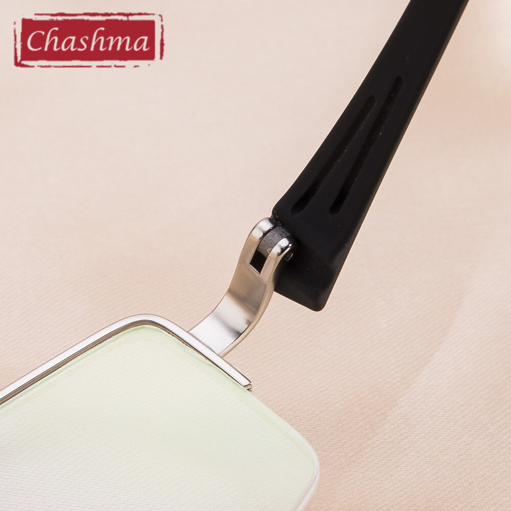 Chashma Men's Semi Rim Square Big Titanium Alloy Tr 90 Eyeglasses 8157 Semi Rim Chashma