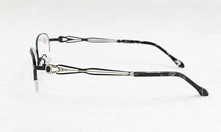 Bclear Women's Semi Rim Cat Eye Alloy Eyeglasses 1012 Semi Rim Bclear