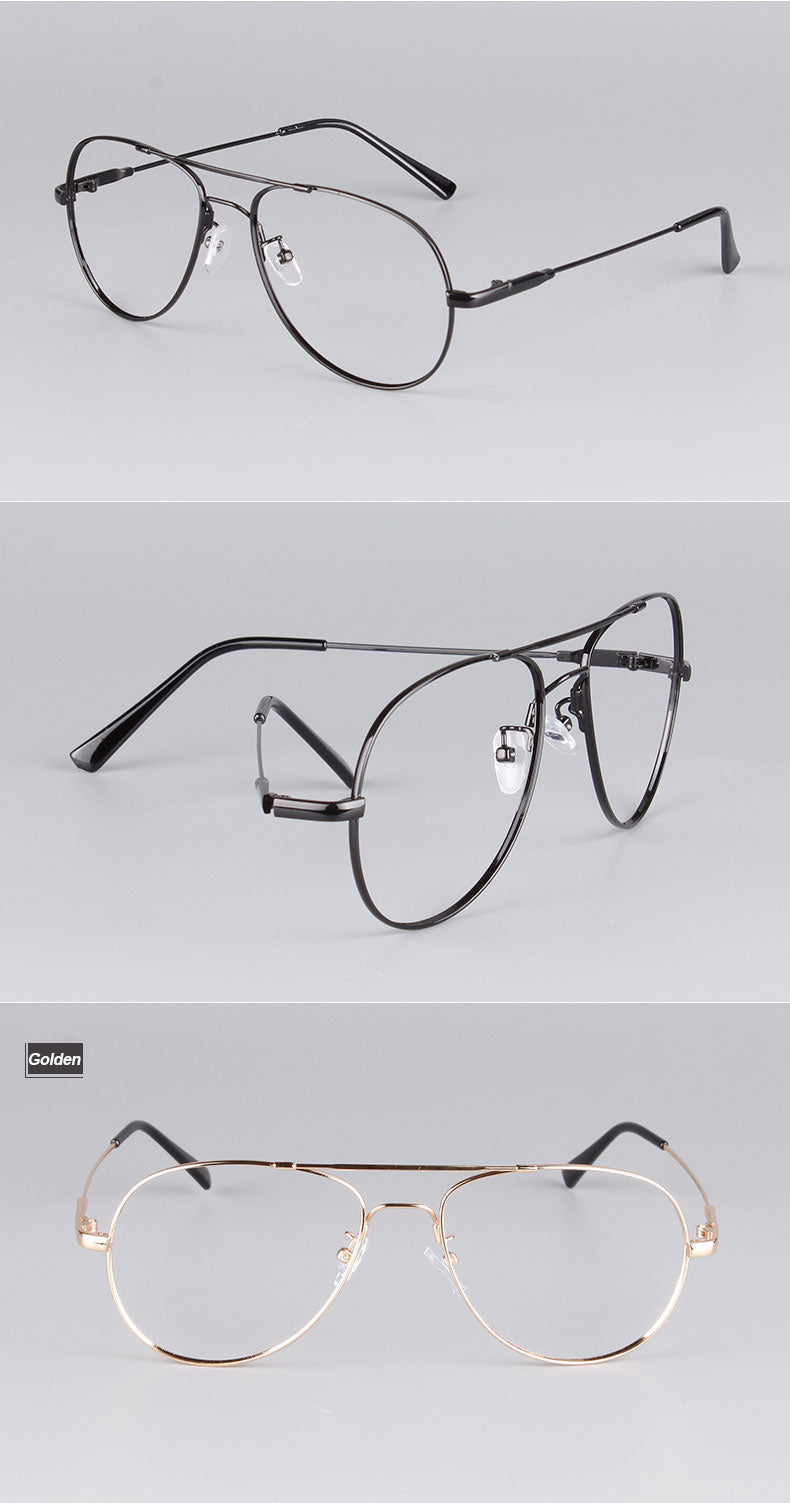 Reven Jate Unisex Full Rim Double Bridge Oval Alloy Titanium Eyeglasses 3028 Full Rim Reven Jate