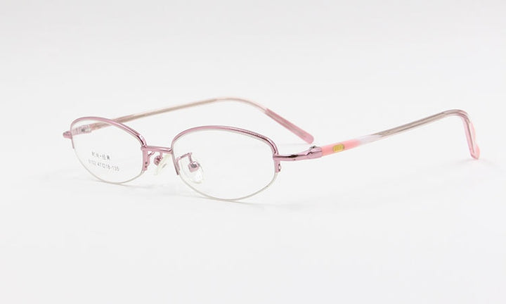 Women's Alloy Frame Semi Rim Eyeglasses 8102 Semi Rim Bclear
