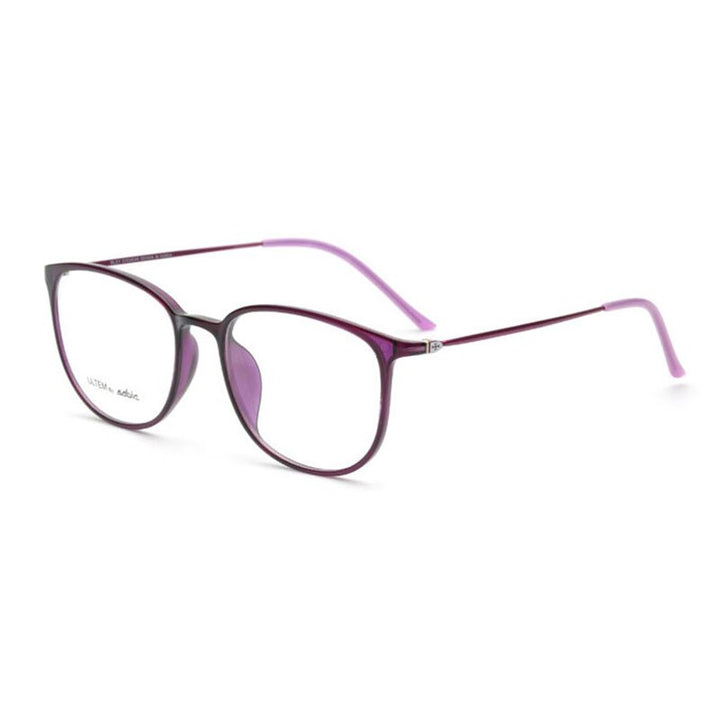 Hotochki Women's Slim Full Rim Plastic Metal Frame Eyeglasses 2212 Full Rim Hotochki Purple