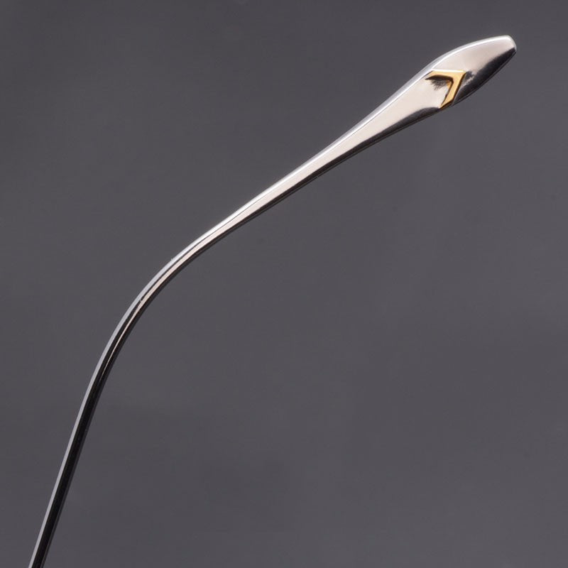 Reven Jate Unisex Rimless Square Titanium Eyeglasses 8047 Rimless Reven Jate